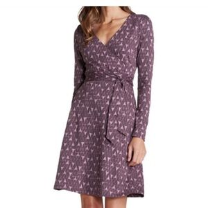 Toad & Co. Purple Geo Print Wrap Dress XS